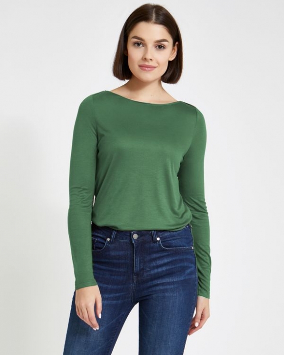 Paul Costelloe Living Studio Mercerised Boat Neck Top Paul Costelloe Living Studio Mercerised Boat Neck Top