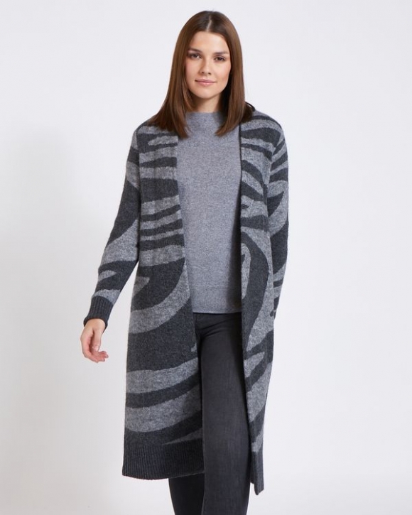 Paul Costelloe Living Studio Grey Animal Coatigan Paul Costelloe Living Studio Grey Animal Coatigan