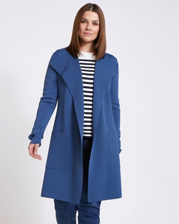 Paul Costelloe Living Studio Blue Viscose Belt Cardigan Paul Costelloe Living Studio Blue Viscose Belt Cardigan