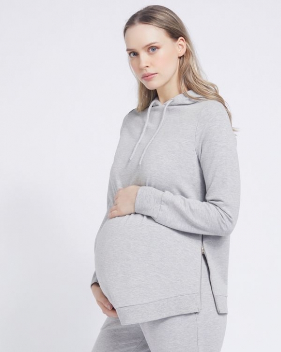 Savida Side Zip Maternity Hoodie Savida Side Zip Maternity Hoodie