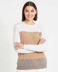 Paul Costelloe Living Studio Cashmere Colour Block Crew-Neck Sweater Paul Costelloe Living Studio Cashmere Colour Block Crew-Neck Sweater