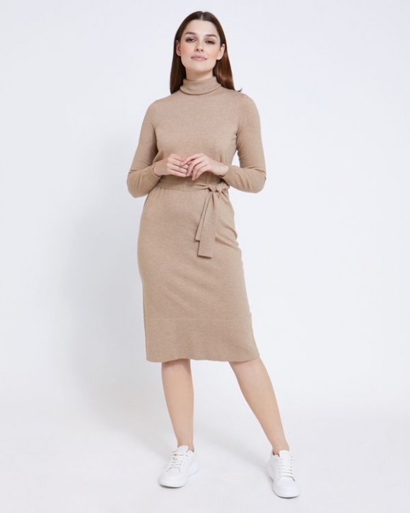 Paul Costelloe Living Studio Camel Polo Tie Dress Paul Costelloe Living Studio Camel Polo Tie Dress
