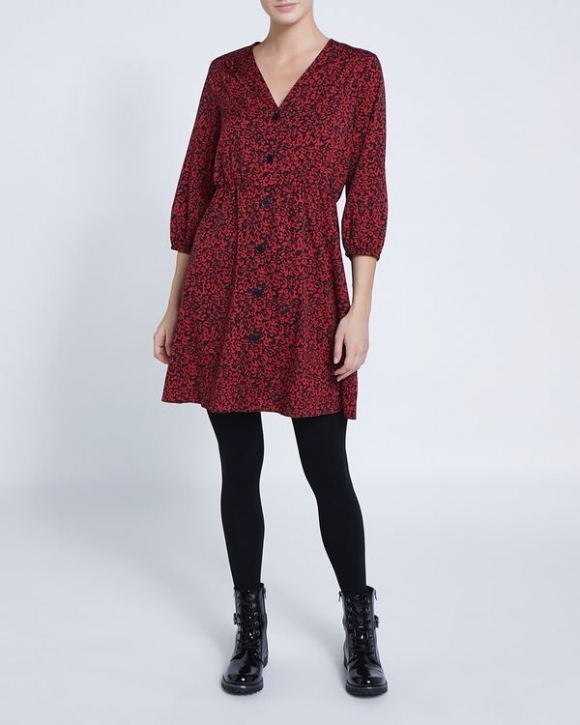 V-Neck Button Dress V-Neck Button Dress