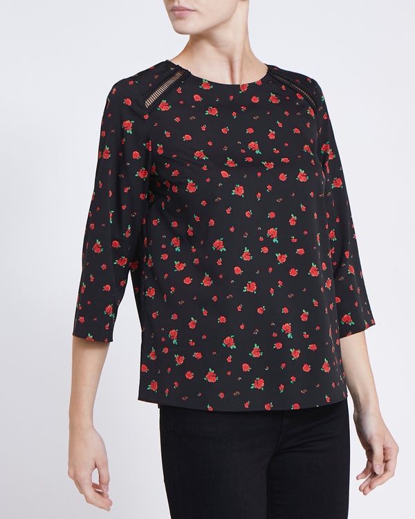 Round Neck Print Top