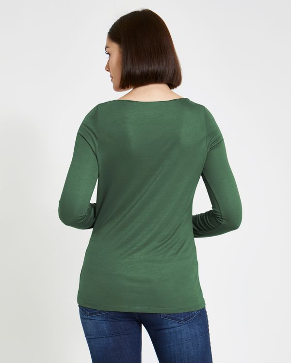Paul Costelloe Living Studio Mercerised Boat Neck Top