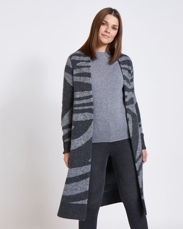 Paul Costelloe Living Studio Grey Animal Coatigan
