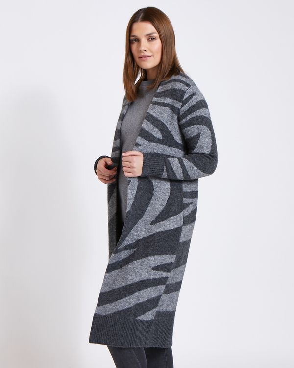 Paul Costelloe Living Studio Grey Animal Coatigan
