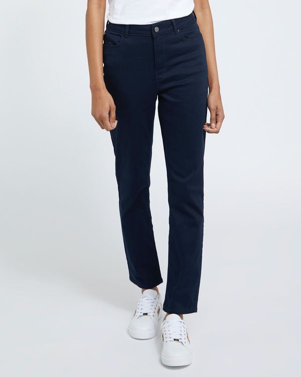 Straight Fit Mid Rise Jeans