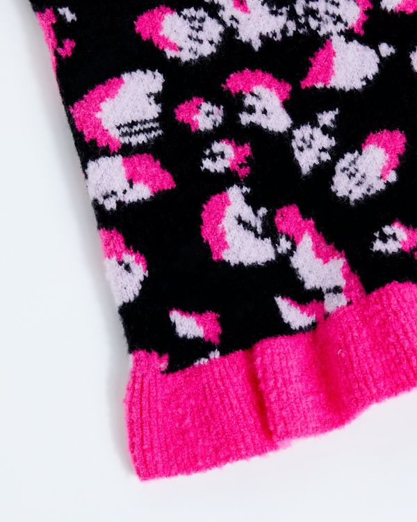 Joanne Hynes Leopard Mark Making Snood With Glorious Pink Frill