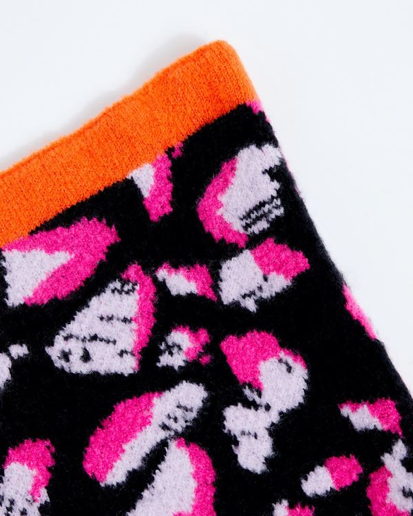 Joanne Hynes Leopard Mark Making Snood With Glorious Pink Frill