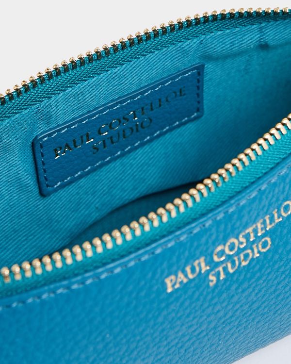 Paul Costelloe Living Studio Turquoise Leather Pencil Pouch