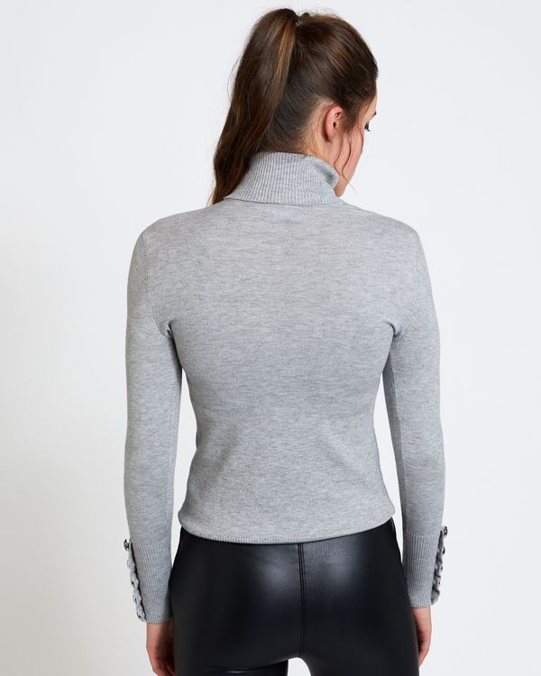 Savida Velvet Button Cuff Jumper