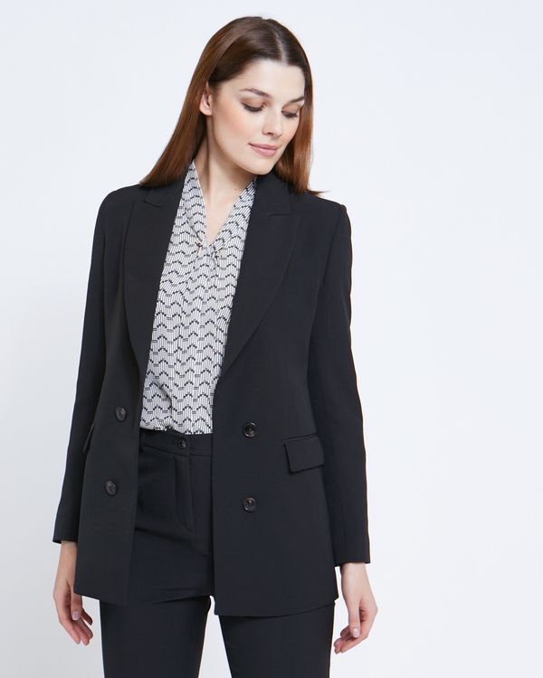 Paul Costelloe Living Studio Black Double Breasted Blazer