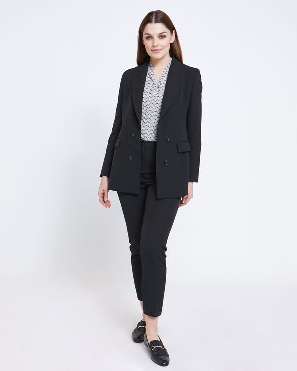 Paul Costelloe Living Studio Black Double Breasted Blazer